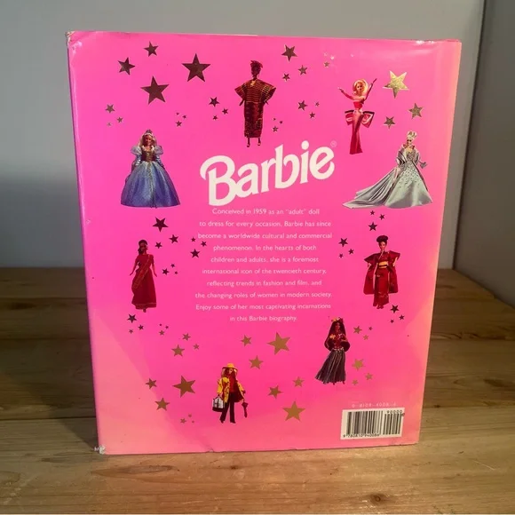 Barbie Four Decades Of Fashion, Fantasy, and Fun Hardcover Book DJ Vintage 1998! - Picture 2 of 6